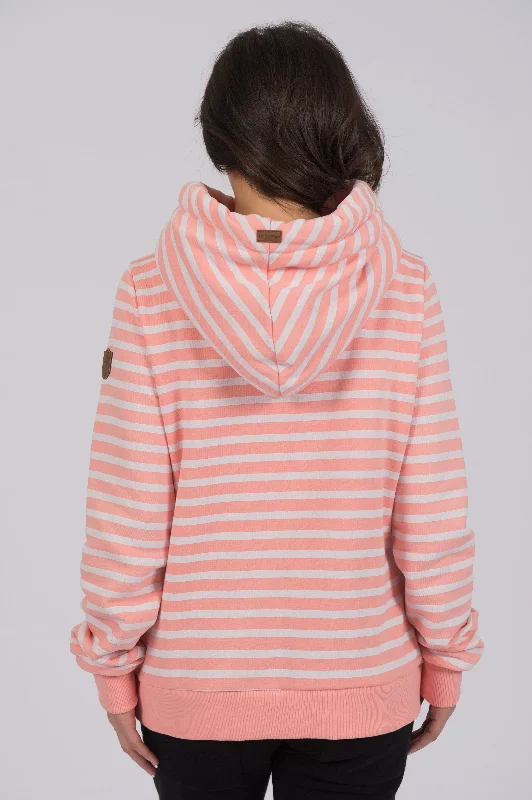 Artemis Print Peach Stripe Hoodie