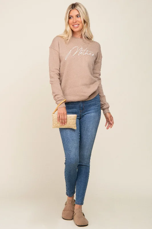 Beige Ultra Soft Mother Sweatshirt