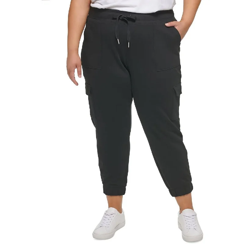 Calvin Klein Performance Womens Plus Cargo Sweatpants Jogger Pants