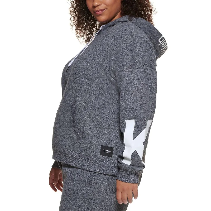 Calvin Klein Womens Plus Performance Sweatshirt Comfy Hoodie