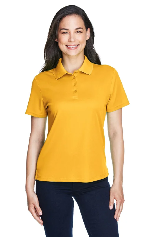 Core 365 Womens Origin Performance Moisture Wicking Short Sleeve Polo Shirt - Campus Gold