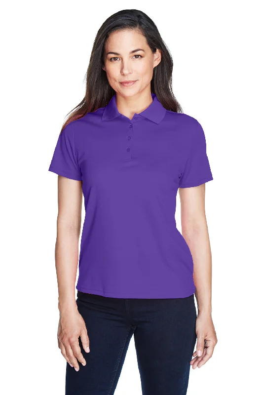 Core 365 Womens Origin Performance Moisture Wicking Short Sleeve Polo Shirt - Campus Purple