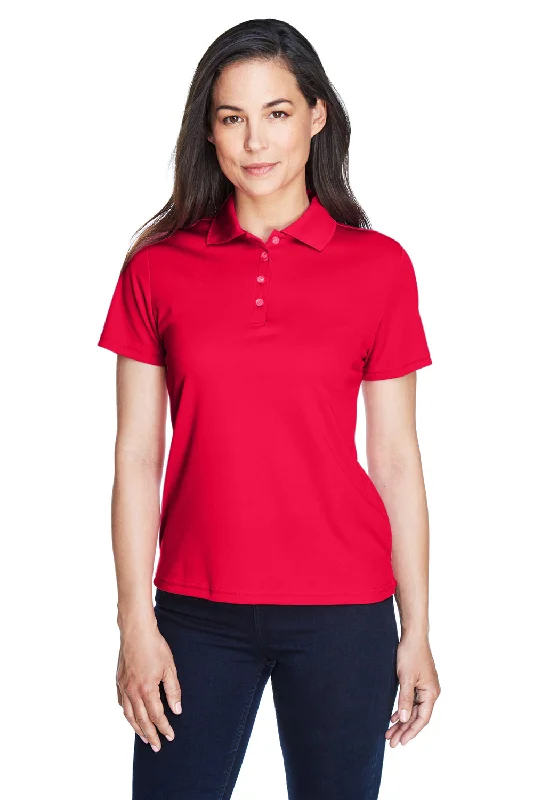 Core 365 Womens Origin Performance Moisture Wicking Short Sleeve Polo Shirt - Classic Red