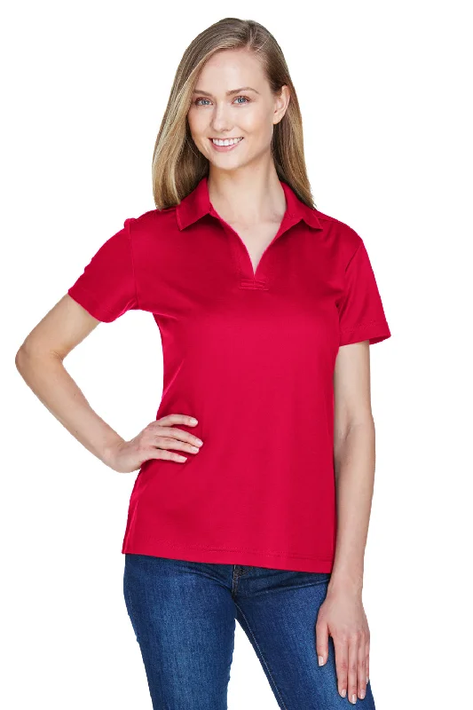 Devon & Jones Womens CrownLux Performance Moisture Wicking Short Sleeve Polo Shirt - Red