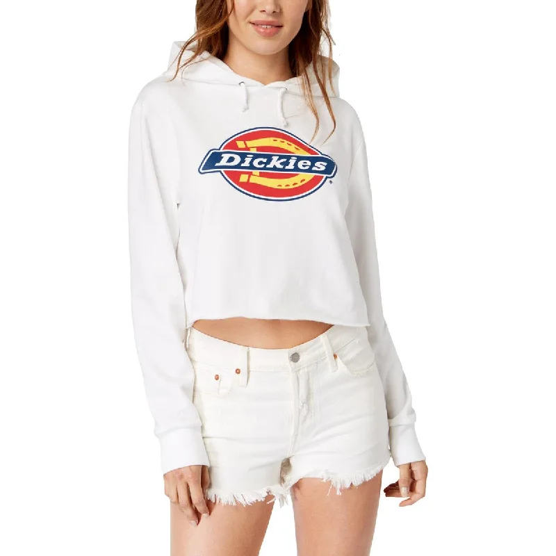 Dickies Womens Juniors Logo Cropped Hoodie