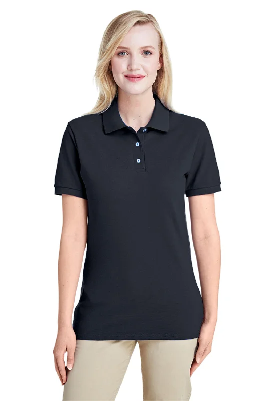 Jerzees Womens Short Sleeve Polo Shirt - Black