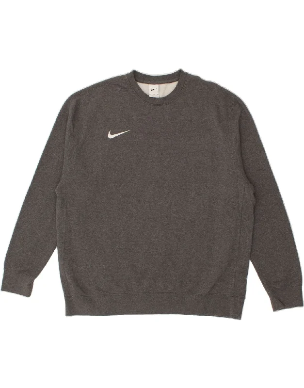 NIKE Mens Tall Sweatshirt Jumper XL Grey Cotton