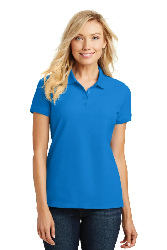 Port Authority Womens Core Classic Short Sleeve Polo Shirt - Coastal Blue