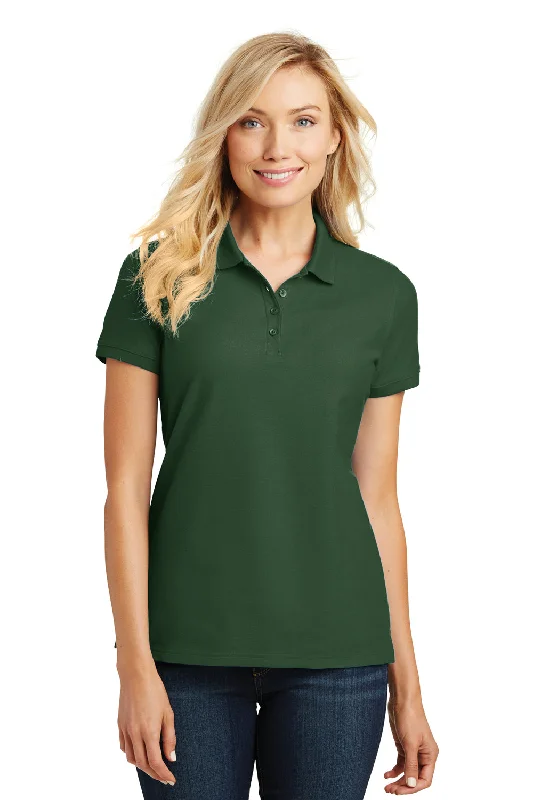 Port Authority Womens Core Classic Short Sleeve Polo Shirt - Deep Forest Green