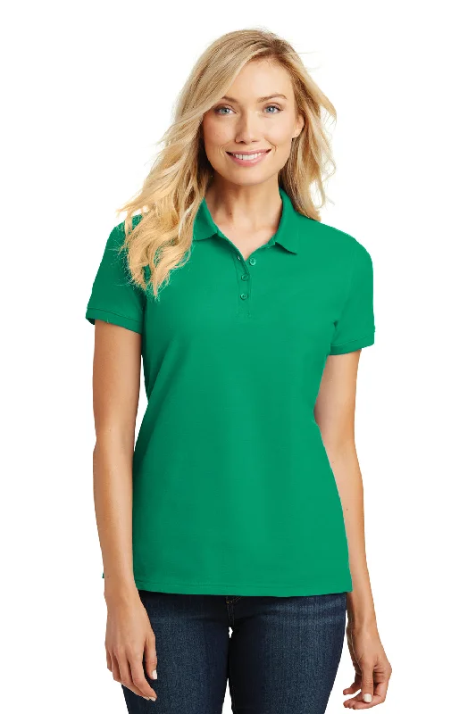 Port Authority Womens Core Classic Short Sleeve Polo Shirt - Bright Kelly Green