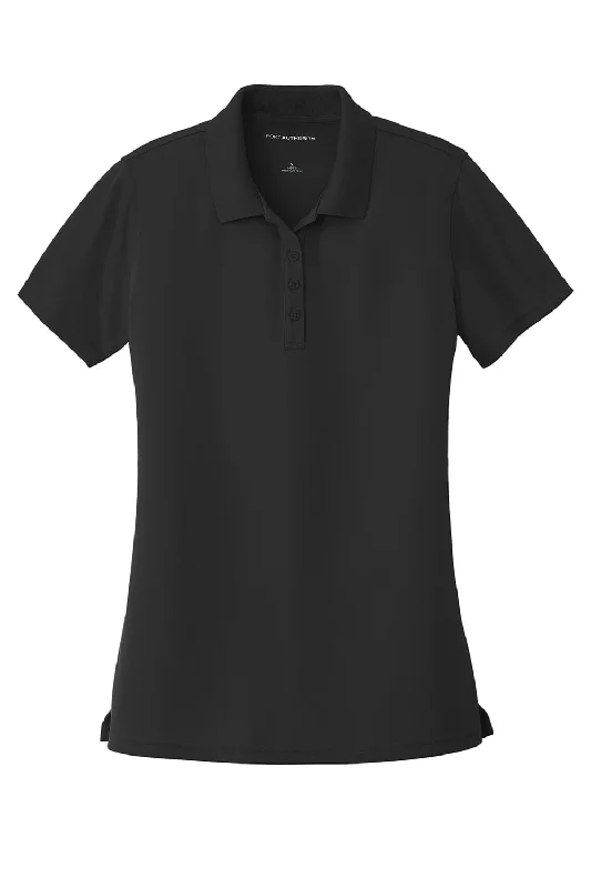 Port Authority Womens Dry Zone Moisture Wicking Short Sleeve Polo Shirt - Deep Black