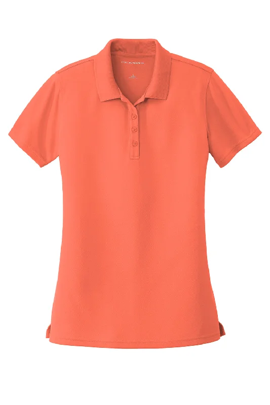 Port Authority Womens Dry Zone Moisture Wicking Short Sleeve Polo Shirt - Coral Splash