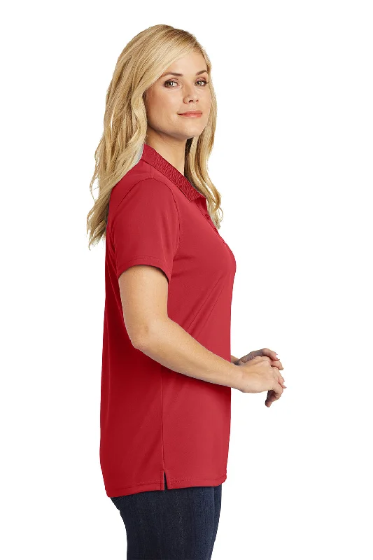 Port Authority Womens Dry Zone Moisture Wicking Short Sleeve Polo Shirt - Rich Red