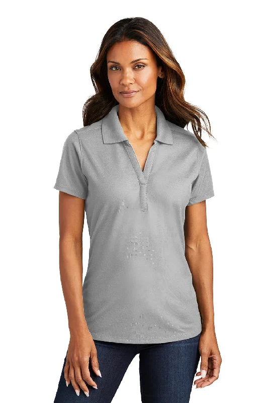 Port Authority Womens EZPerformance Moisture Wicking Short Sleeve Polo Shirt - Gusty Grey