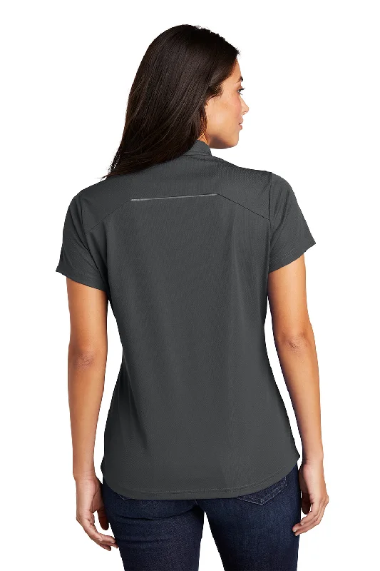 Port Authority Womens Moisture Wicking Short Sleeve Polo Shirt - Battleship Grey