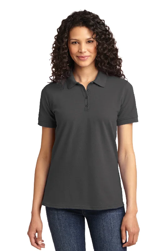 Port & Company Womens Core Stain Resistant Short Sleeve Polo Shirt - Charcoal Grey