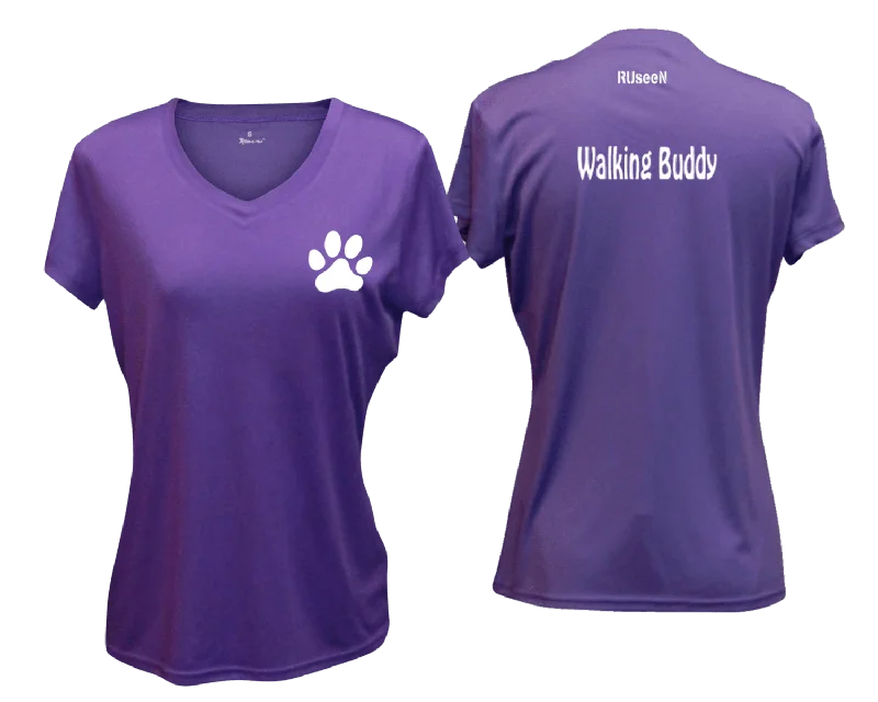 Women's Reflective Short Sleeve Shirt - Walking Buddy