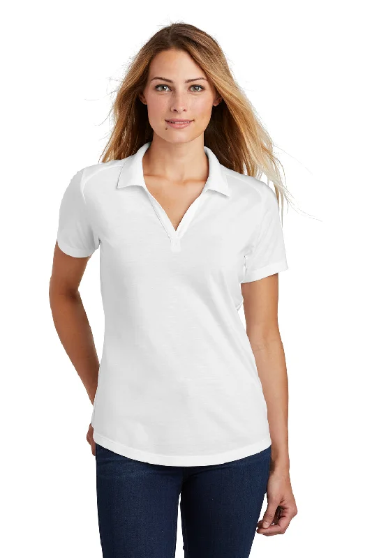 Sport-Tek Womens Moisture Wicking Short Sleeve Polo Shirt - White