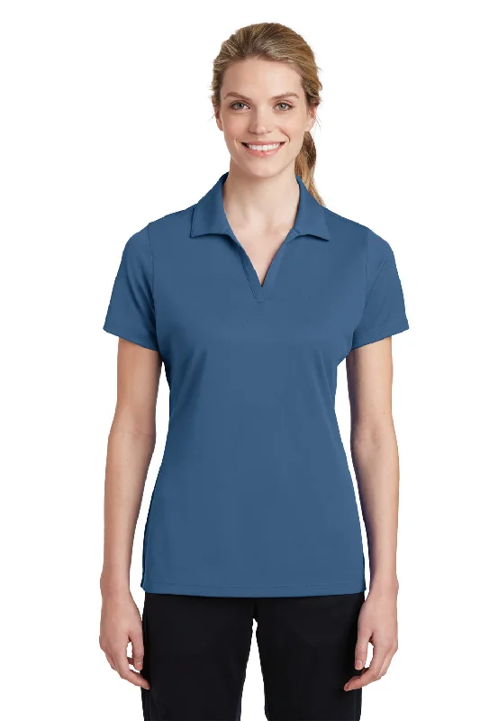 Sport-Tek Womens RacerMesh Moisture Wicking Short Sleeve Polo Shirt - Dawn Blue