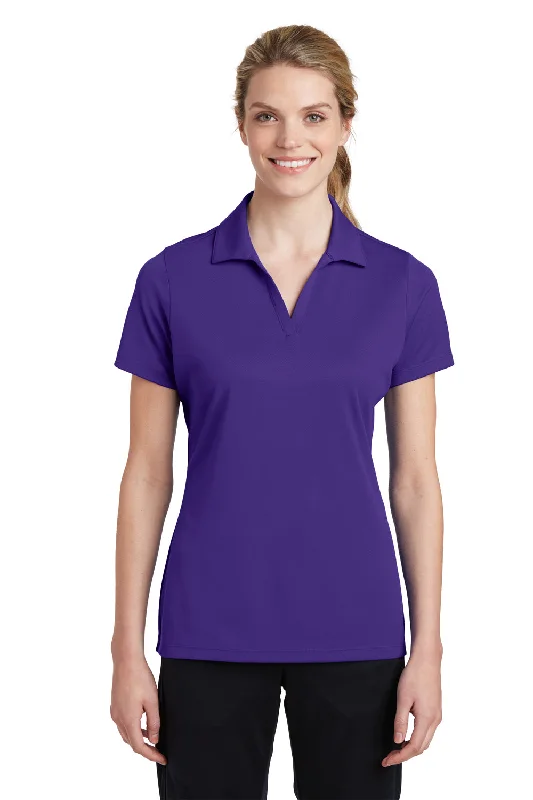 Sport-Tek Womens RacerMesh Moisture Wicking Short Sleeve Polo Shirt - Purple