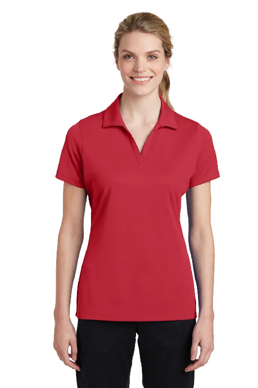 Sport-Tek Womens RacerMesh Moisture Wicking Short Sleeve Polo Shirt - True Red