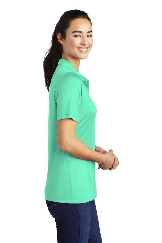 Sport-Tek Womens Moisture Wicking Short Sleeve Polo Shirt - Bright Seafoam Green