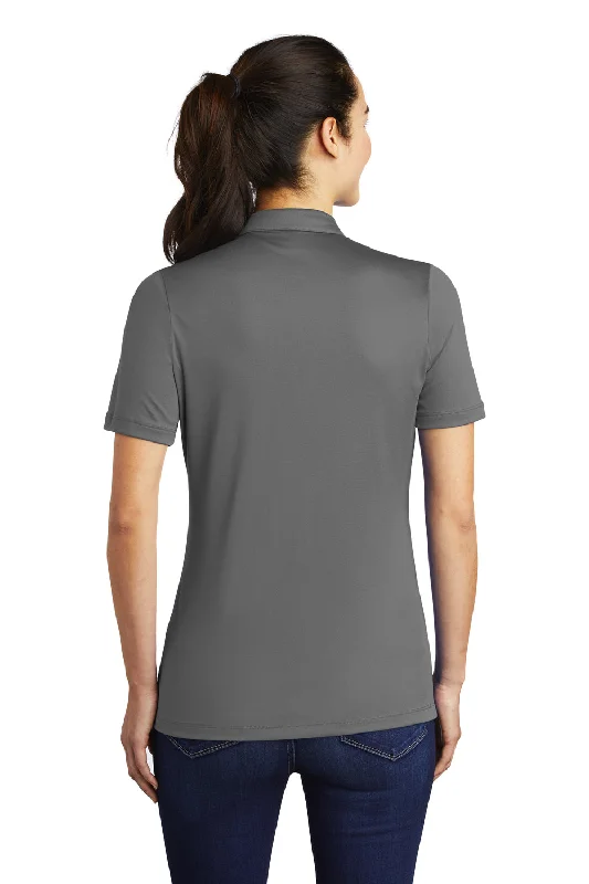 Sport-Tek Womens Moisture Wicking Short Sleeve Polo Shirt - Dark Smoke Grey