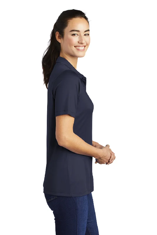 Sport-Tek Womens Moisture Wicking Short Sleeve Polo Shirt - True Navy Blue