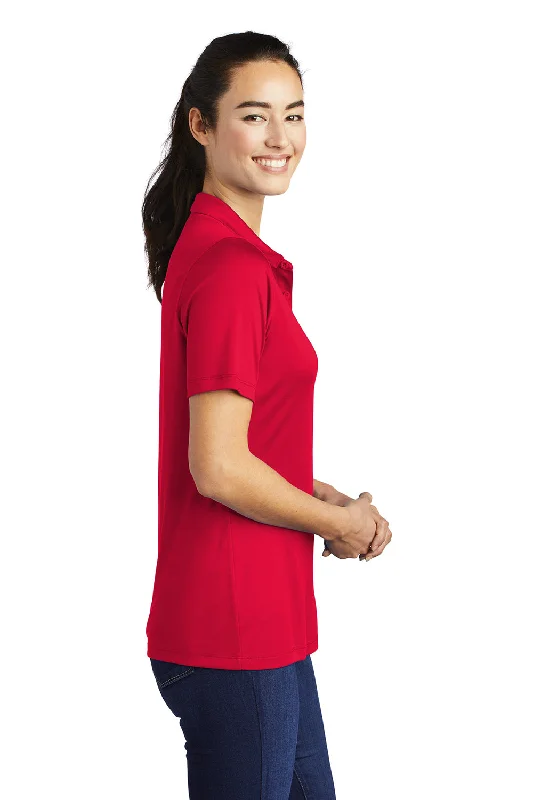 Sport-Tek Womens Moisture Wicking Short Sleeve Polo Shirt - True Red