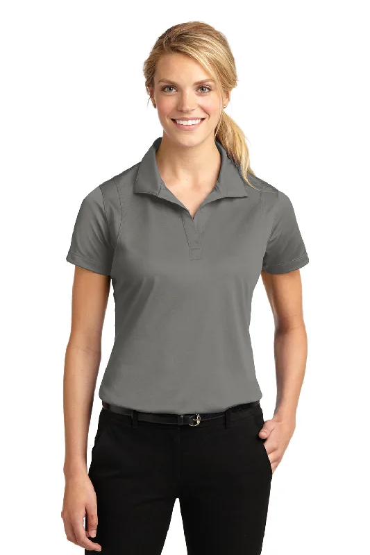 Sport-Tek Womens Sport-Wick Moisture Wicking Short Sleeve Polo Shirt - Concrete Grey