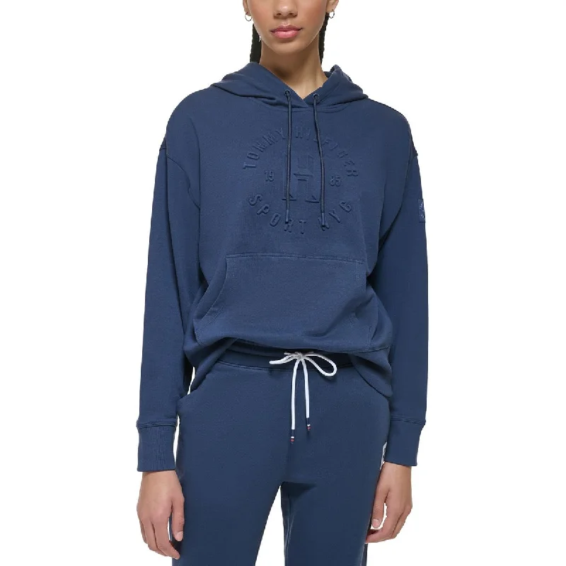 Tommy Hilfiger Sport Womens Embossed Long Sleeve Hoodie