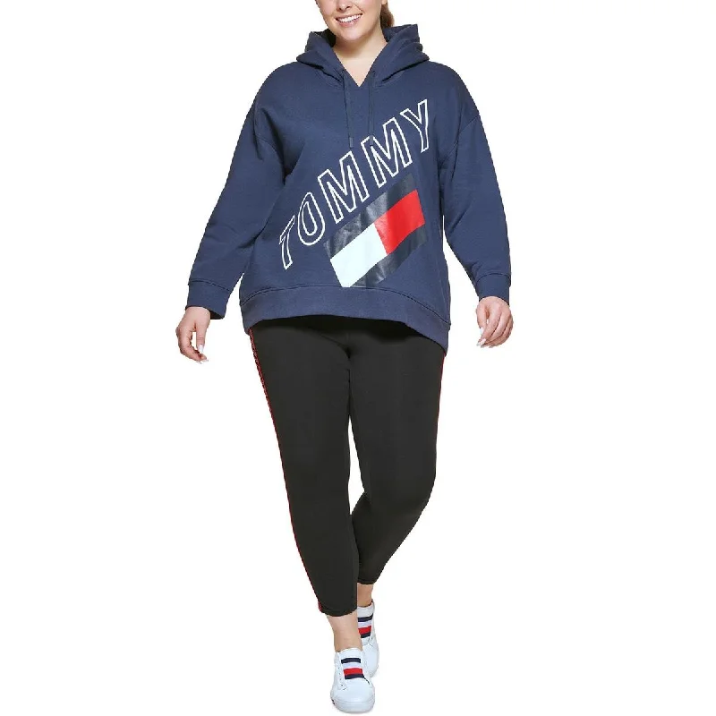 Tommy Hilfiger Sport Womens Plus Fleece Comfy Hoodie