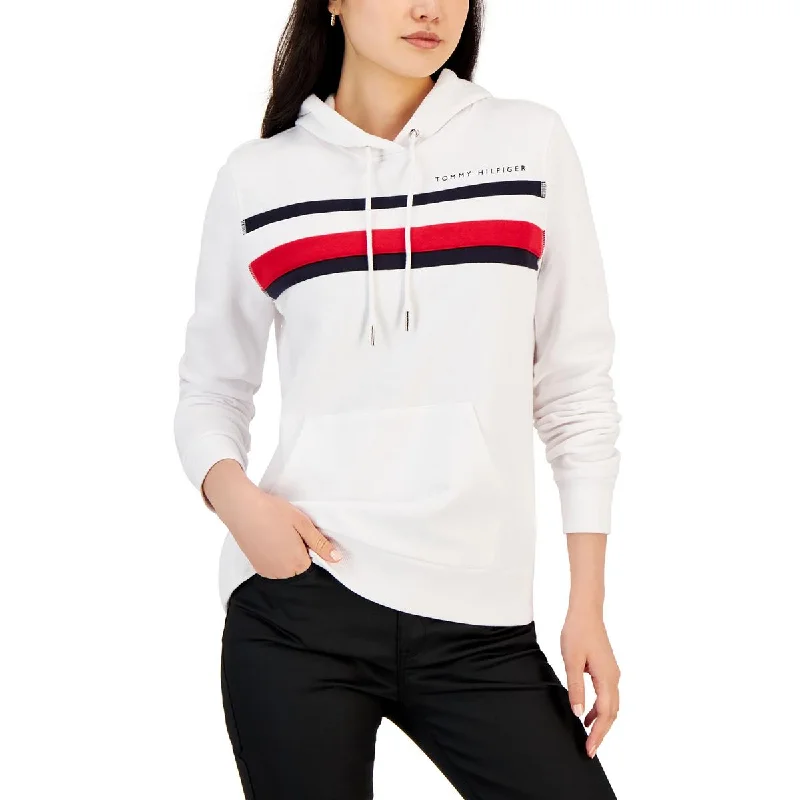 Tommy Hilfiger Womens Striped Pullover Hoodie