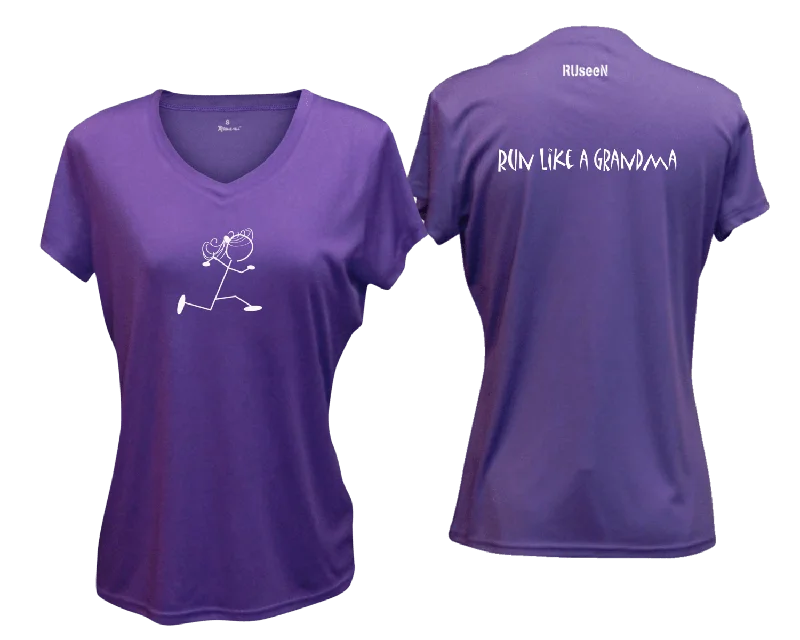 Women's Reflective Short Sleeve Shirt - Run Like a Grandma